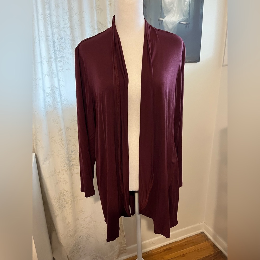 NWT Lane Bryant burgundy cardigan size 14/16